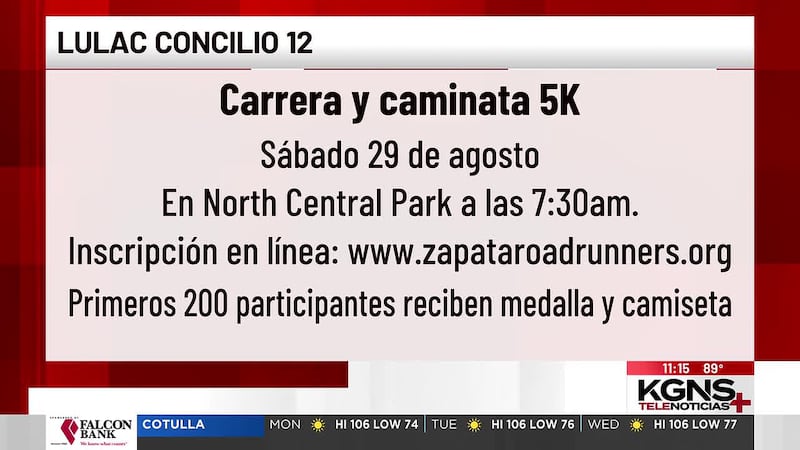 LULAC invita a carrera y caminata 5K