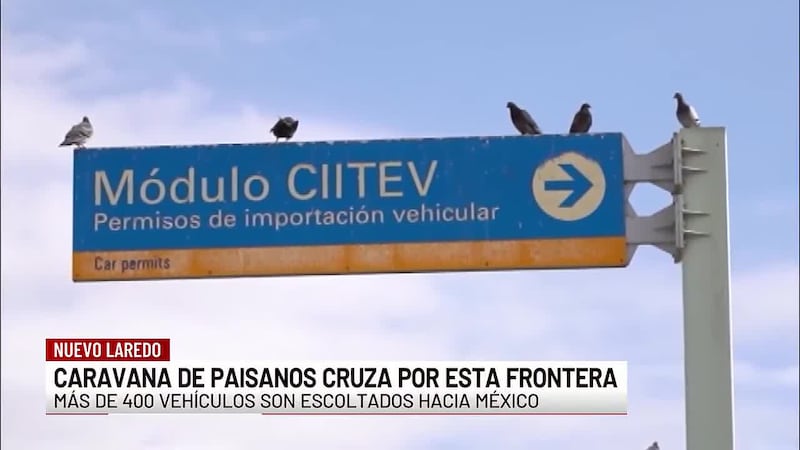 Más de 400 vehículos de paisanos cruzan por Nuevo Laredo rumbo a México
