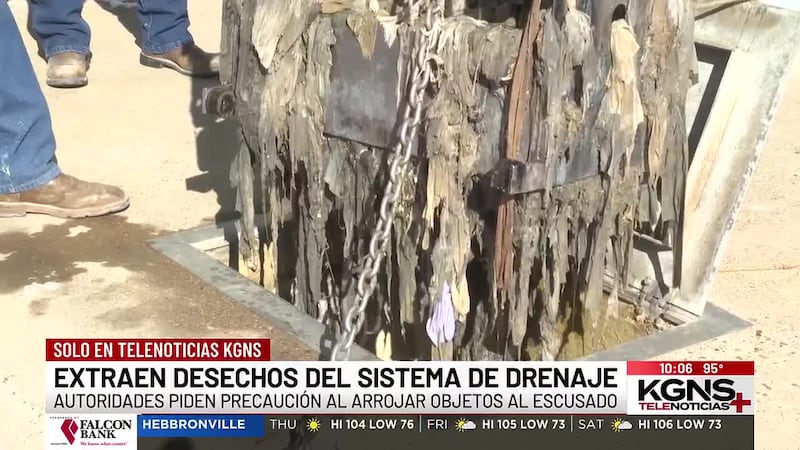 Ciudad de Laredo advierte sobre desechos que obstruyen el sistema de drenaje