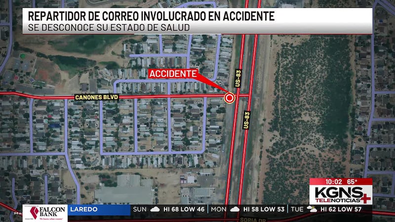 Repartidor de correo involucrado en accidente automovilístico