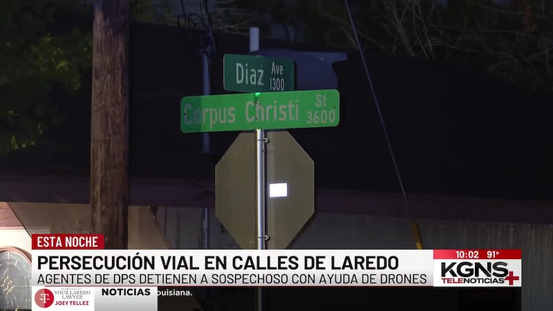 Detienen a sospechoso tras persecución vehicular en el este de Laredo