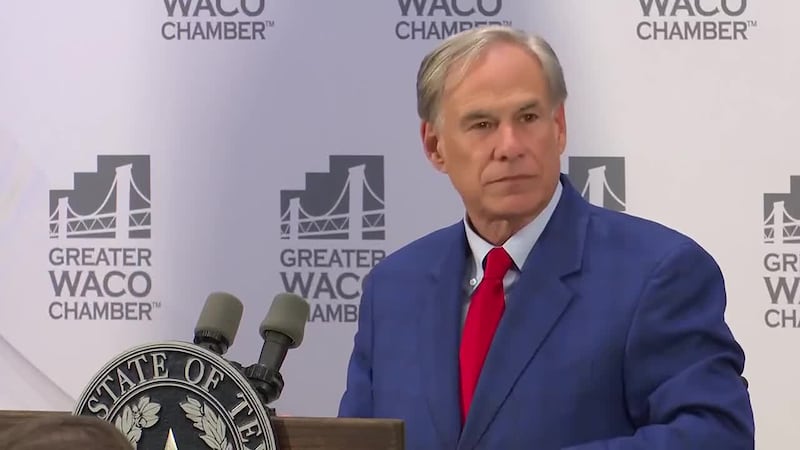 El gobernador de Texas, Greg Abbott, elogia a los líderes y la economía de Waco en su discurso...