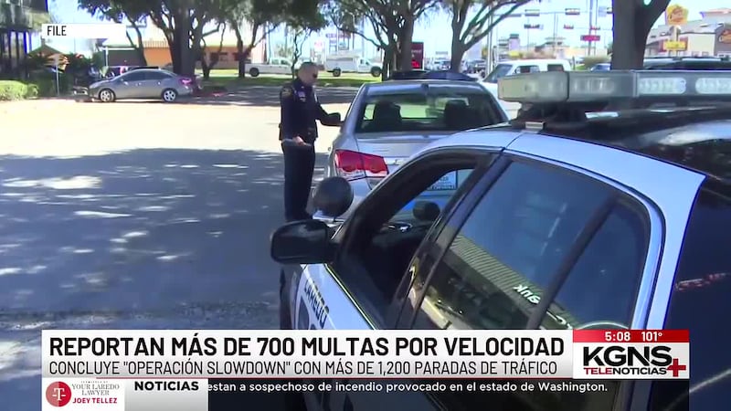 Reportan más de 700 multas por velocidad durante “Operativo Slowdown” en Laredo
