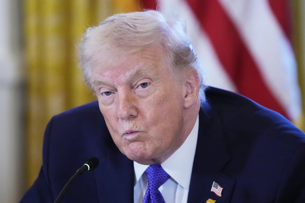 El presidente estadounidense Donald Trump en un evento en la Casa Blanca en Washington el 9 de...