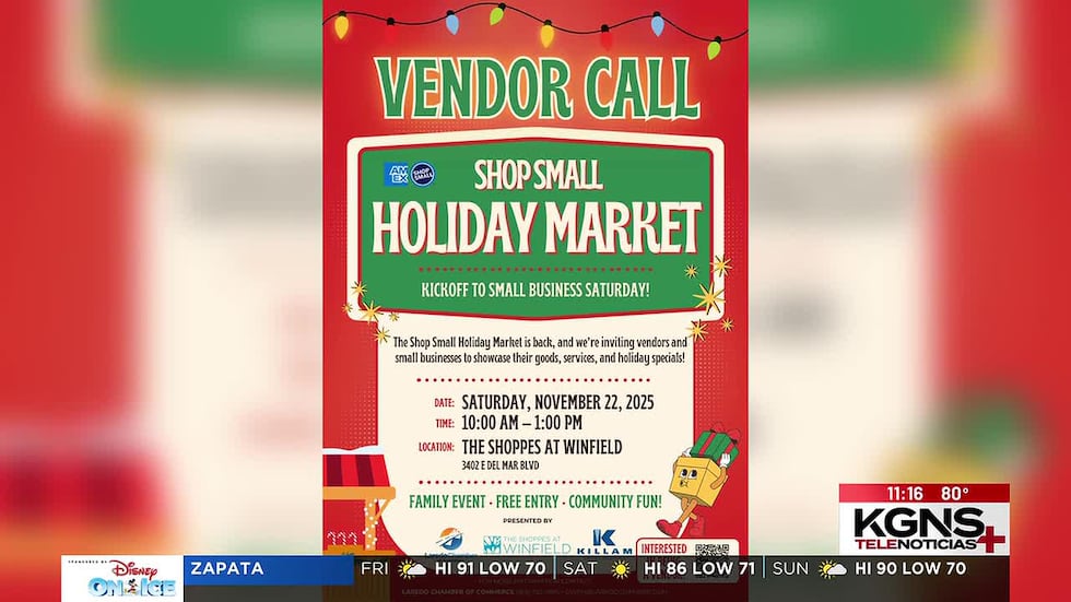 Invitan a “Holiday Market” de pequeños negocios de Laredo