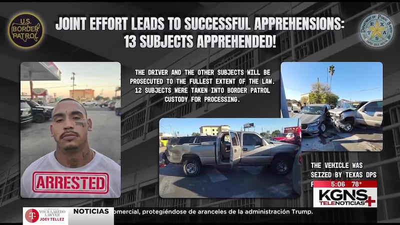 Detienen a 12 inmigrantes indocumentados tras choque en Laredo