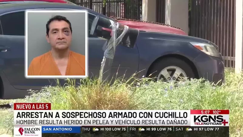 Arrestan a hombre en Laredo tras apuñalar a joven y dañar su vehículo con un cuchillo