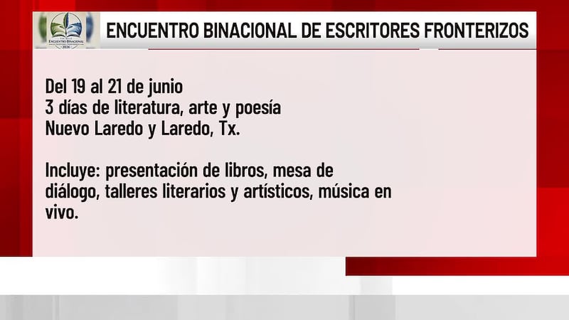 Realizarán encuentro binacional de escritores fronterizos en Nuevo Laredo