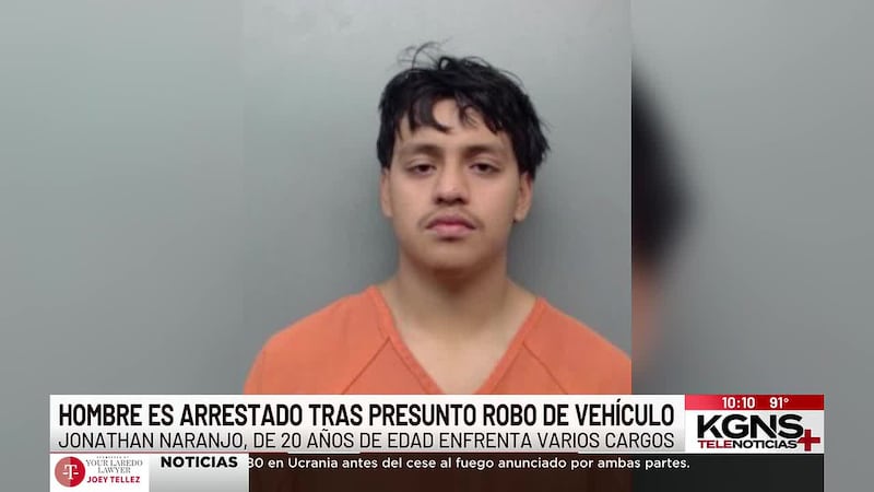 Hombre es arrestado tras presunto robo de vehículo