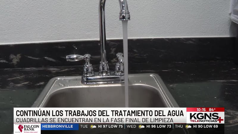 Continúan los trabajos del tratamiento del agua en Laredo