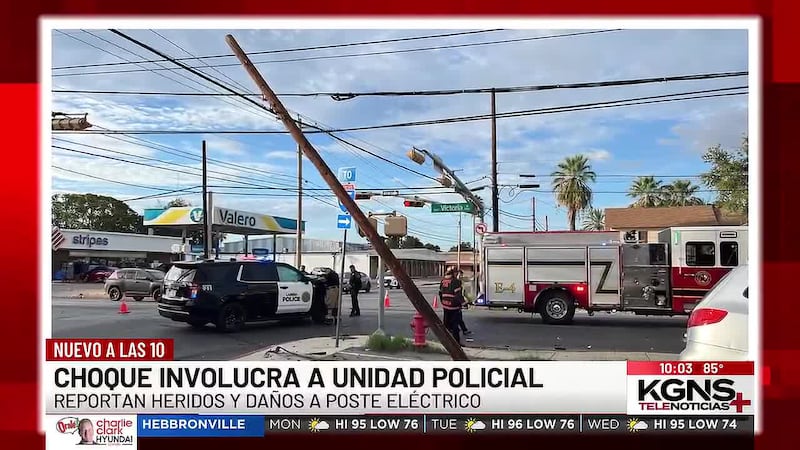 Choque en Victoria y Santa María involucra a unidad policial