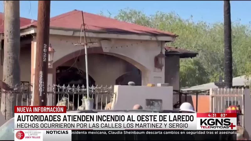 Incendio en vivienda al oeste de Laredo