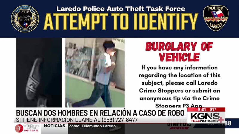 Se busca a dos hombres en relación a un caso de robo de vehículo