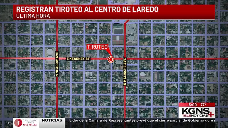 Reportan tiroteo en el área central de Laredo