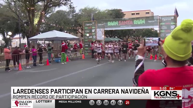 Rompe récord de participación carrera navideña “Run Santa Run” en Laredo