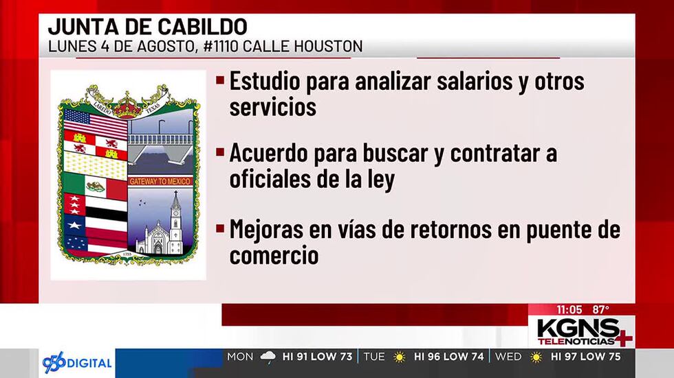 Temas a tratar en la Junta de Cabildo de este lunes 4 de agosto