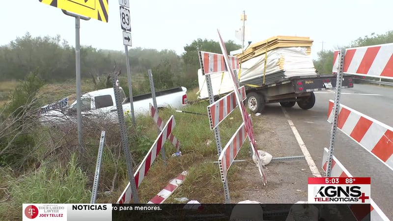 Vehículo cae en una zanja debido a la densa niebla en Laredo
