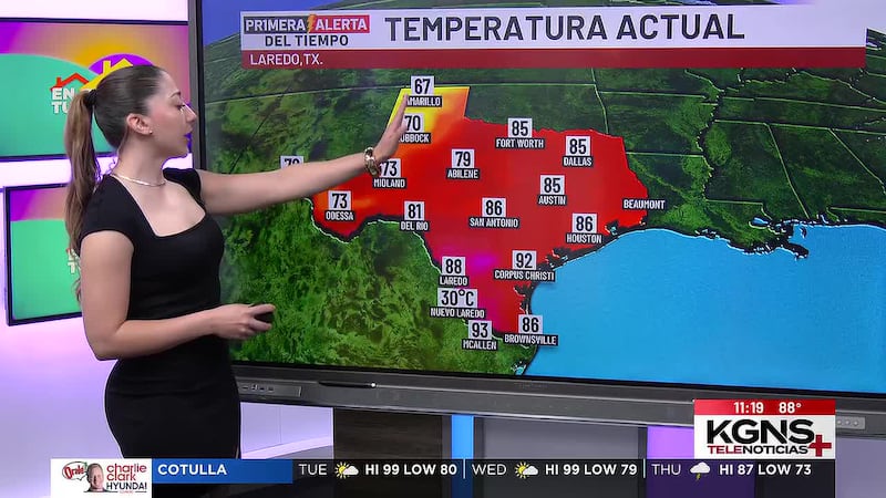 ¿Calor o fresco? Este es el reporte del tiempo para este martes en Laredo