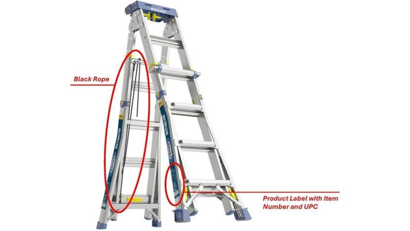 Alrededor de 122,250 escaleras multiuso Werner 20' y 24' Multi-Max Pro han sido retiradas por...
