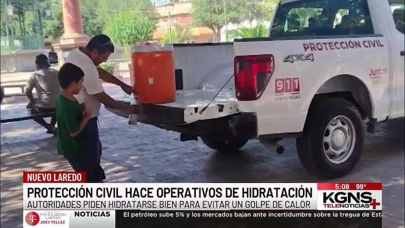 Realizan operativo de hidratación en Nuevo Laredo para evitar golpes de calor