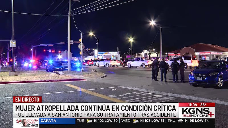 Mujer atropellada en Laredo continua en condición crítica