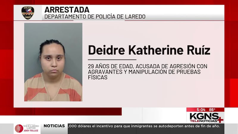 Mujer es arrestada por presunta agresión con un cuchillo
