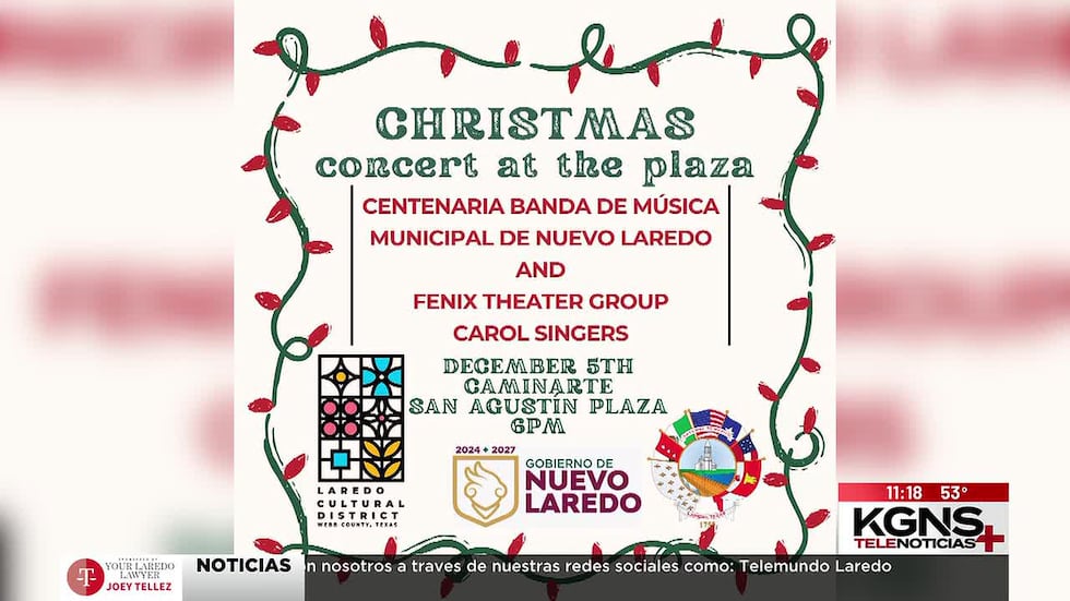 Invitan a concierto navideño este viernes en Laredo