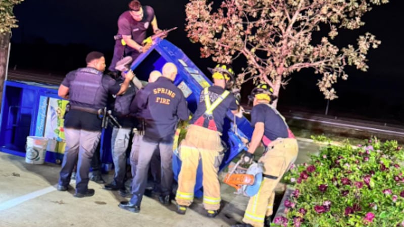 A man was found dead inside a donation box early Monday morning, according to a Facebook post...