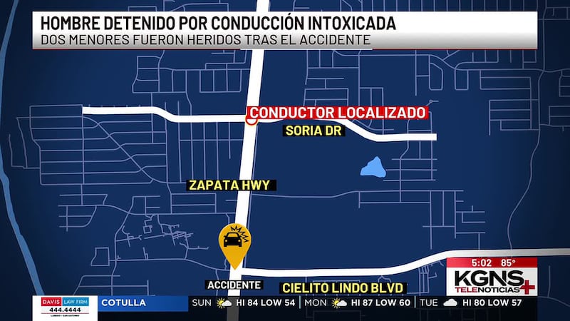 Hombre detenido por conducción intoxicada