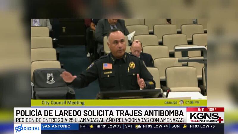 Policía de Laredo solicita trajes anti bomba