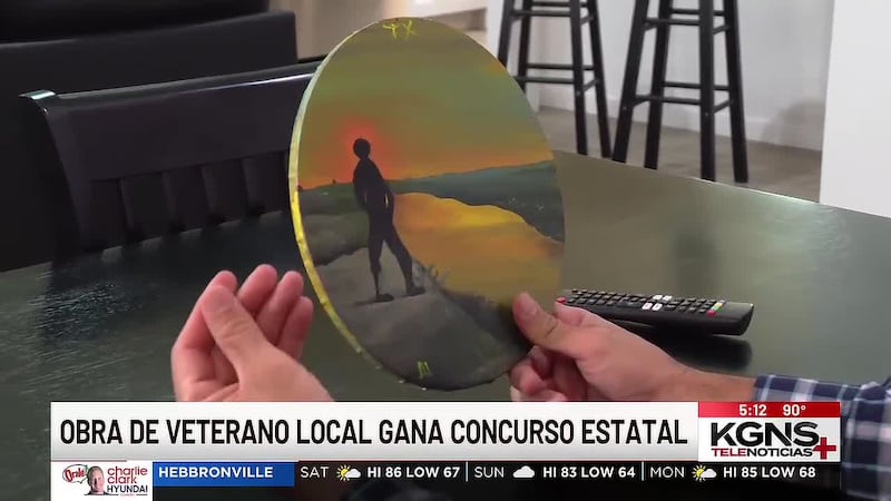 Pintura de veterano de Laredo gana concurso de arte en Texas