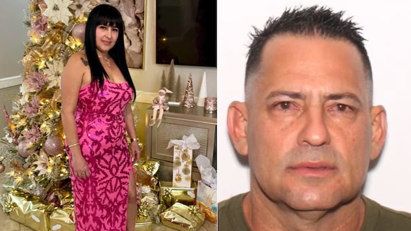 A la izquierda, Niurka Alfonso, empleada escolar que murió apuñalada afuera de la escuela, y a...