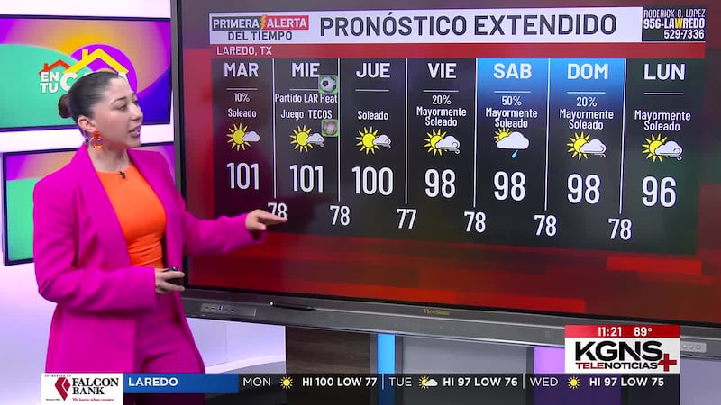 Inicio de semana caluroso en Laredo