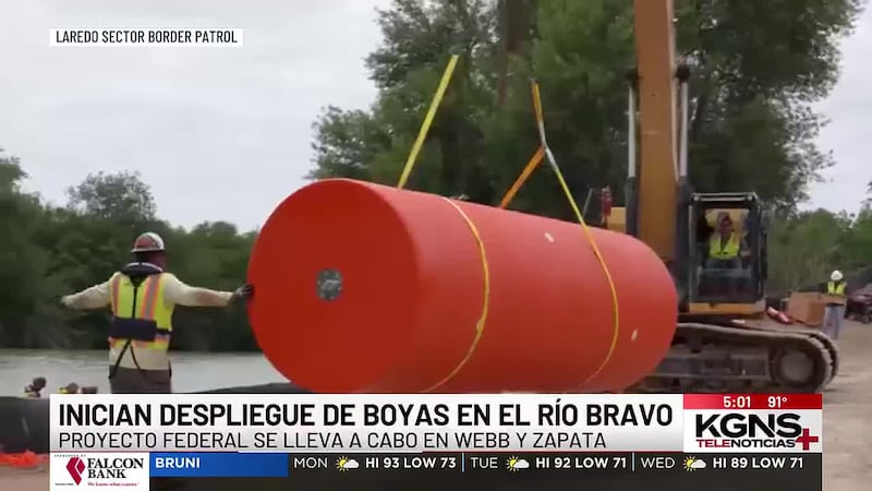 Patrulla Fronteriza inicia despliegue de boyas en el Río Bravo