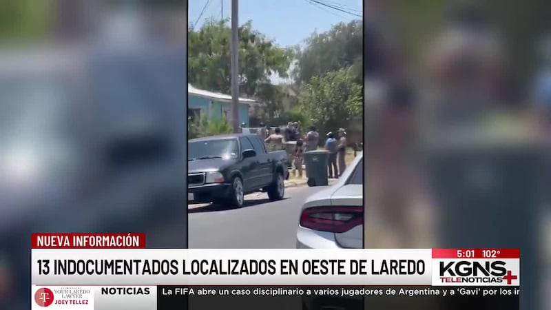 Catean casa de seguridad en Laredo y hallan a 13 indocumentados