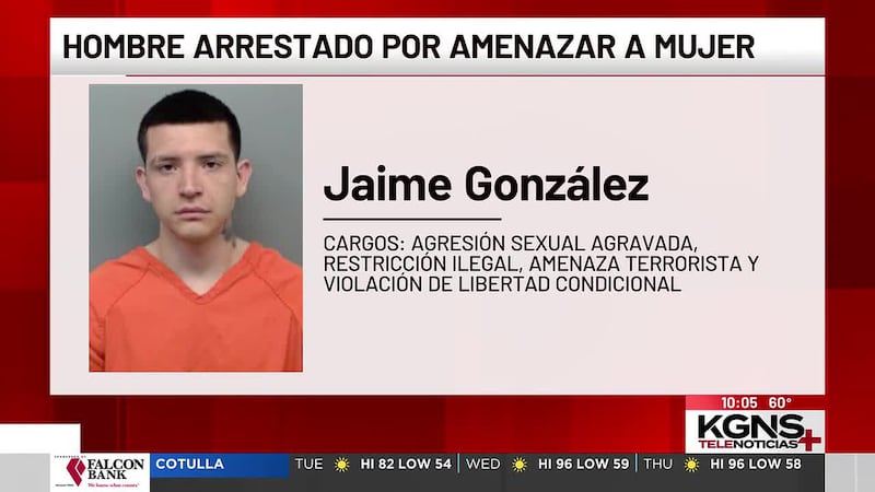 Hombre es arrestado por amenazar y agredir sexualmente a mujer