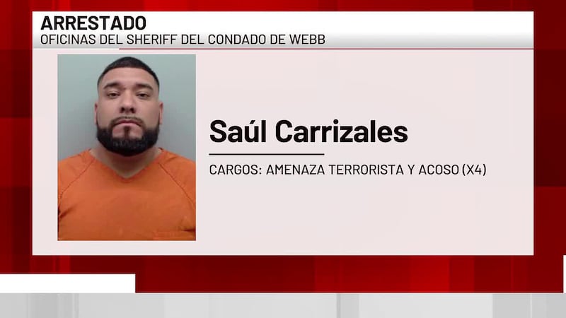 Arrestan a sujeto en Laredo buscado por amenaza terrorista y cargos de acoso
