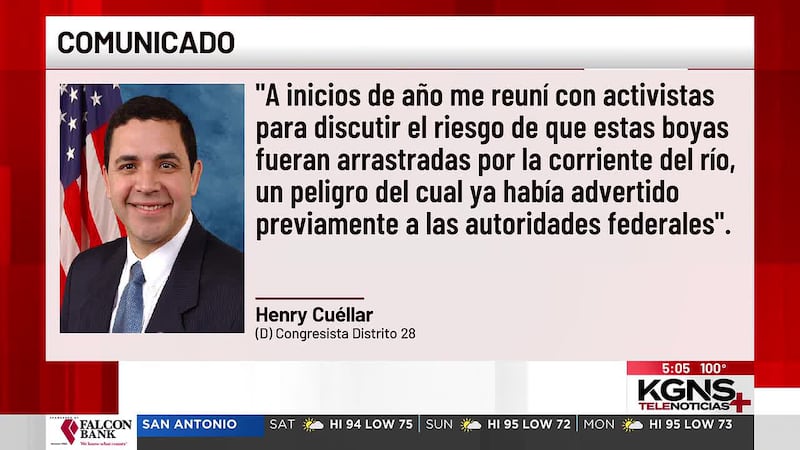 Cuéllar presiona a DHS para recuperar boyas arrastradas; asegura que ya había advertido el riesgo