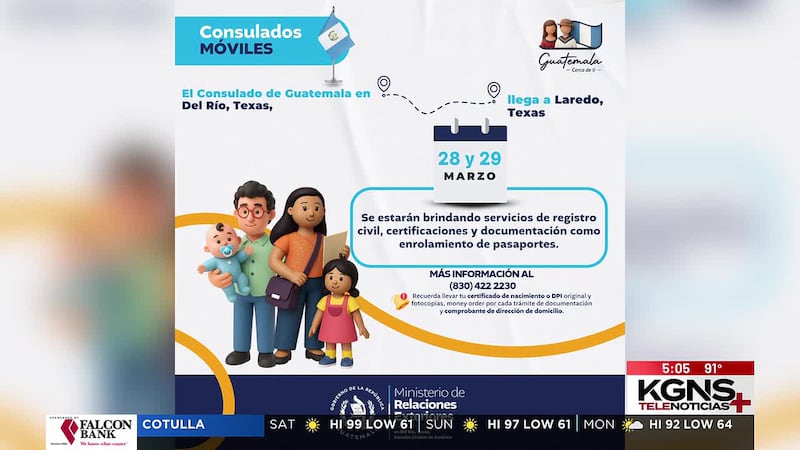 Consulado de Guatemala visitará Laredo