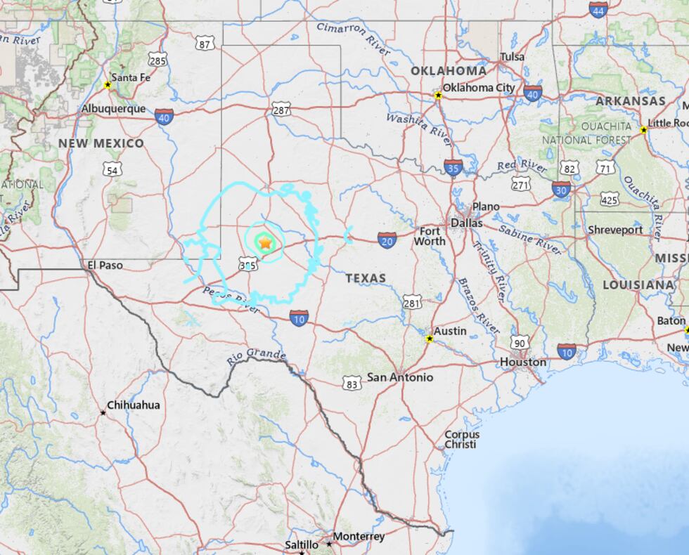 Temblor de magnitud 4.8 en el oeste de Texas