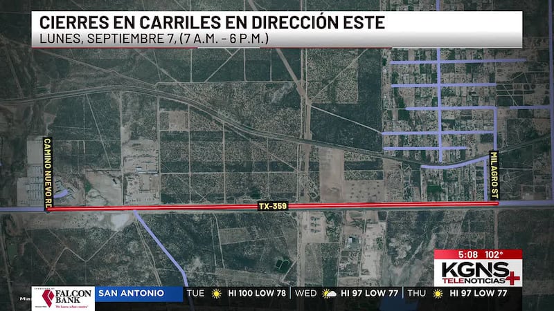 ¡Anticipe retrasos! Anuncian cierres diarios en la Carretera 359 hasta finales de septiembre