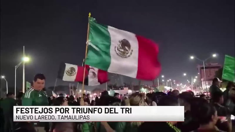 Festejan triunfo del ‘Tri’ en Nuevo Laredo
