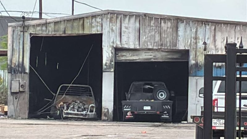 Warehouse fire damages 2 trucks on Flecha Ln.