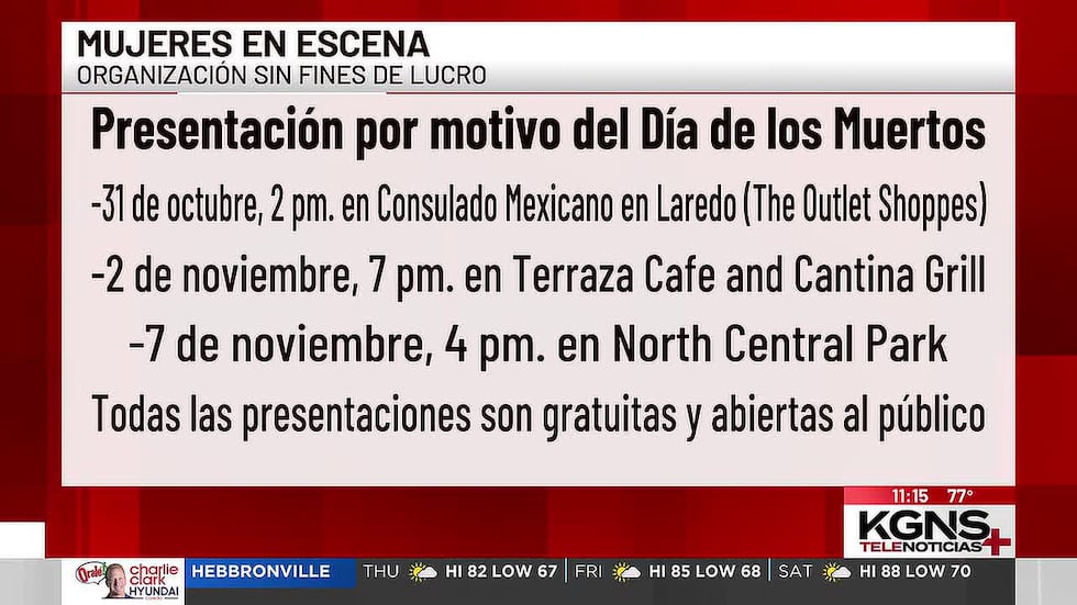 ‘Mujeres en escena’ invita a su presentación por motivo del Día de los Muertos