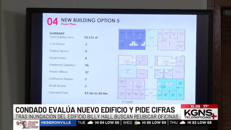 Condado de Webb evalúa nuevo edificio para reubicar oficinas tras inundaciones en Billy Hall