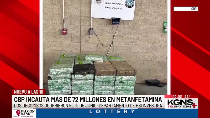 CBP decomisa metanfetamina valuada en más de $72.3 millones en dos puertos de Texas