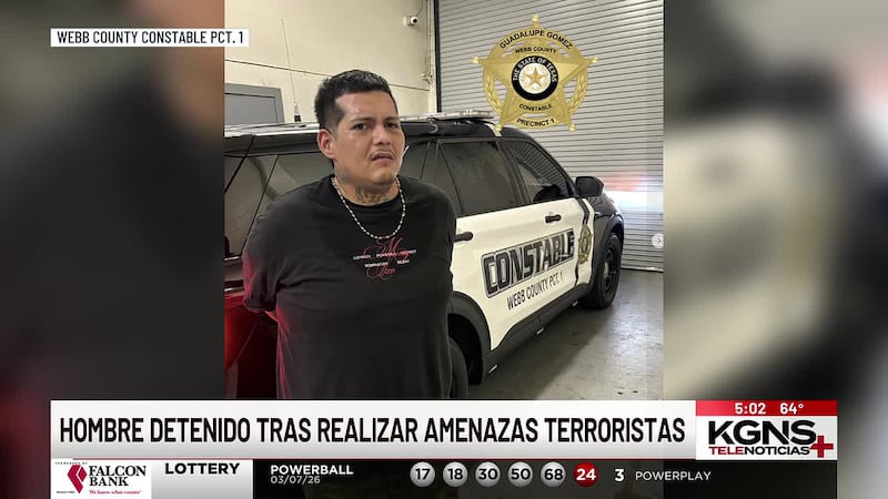 Hombre es detenido tras realizar amenazas terroristas