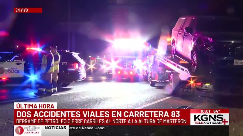 Reportan dos accidentes y derrame de aceite sobre la carretera 83