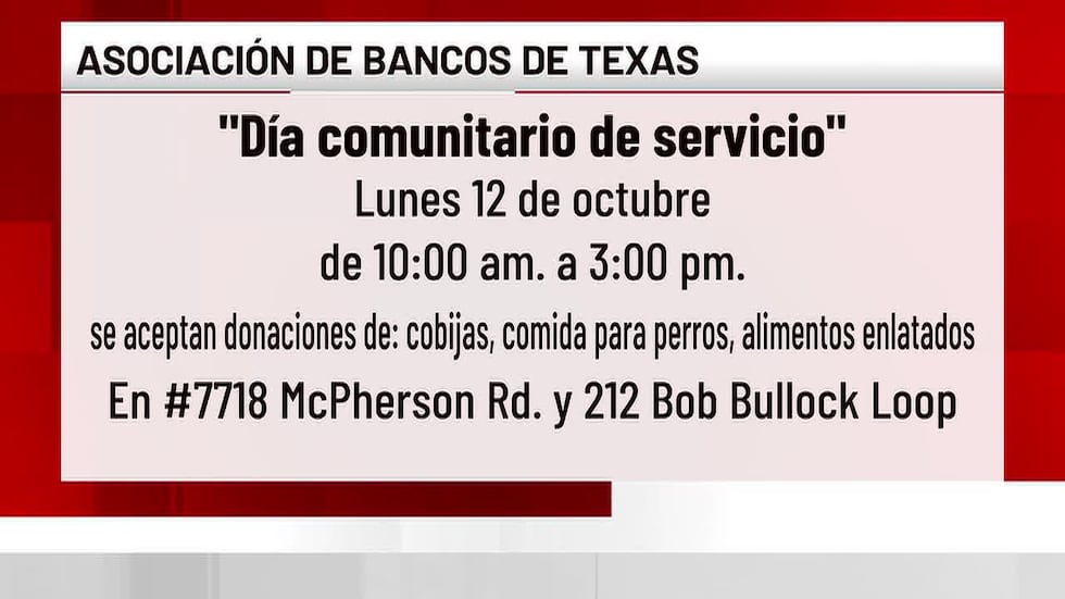 Asociación de Bancos de Texas invitan a “Día comunitario de servicio”
