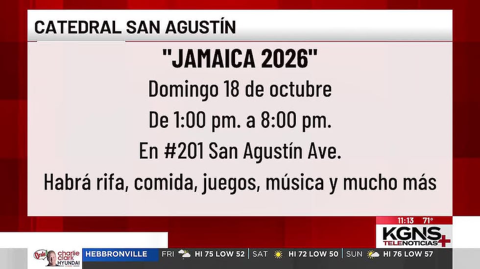 Catedral San Agustín invita a “Jamaica 2026”